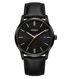 Fossil Classic Black Leather Wrist Watch